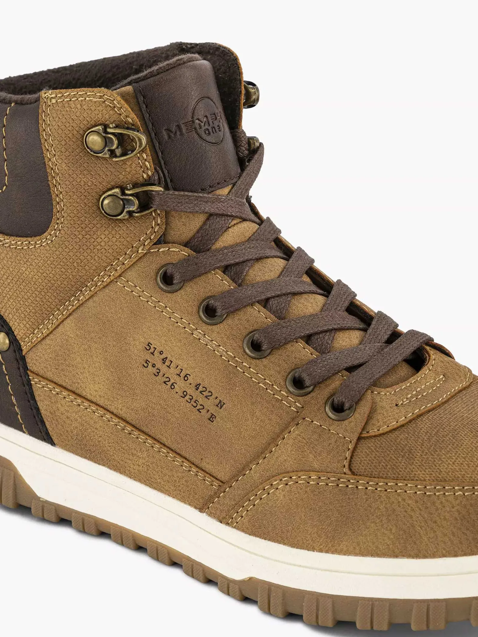 Memphis One Bruine Hoge Sneaker-Heren Sneakers