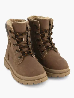 Vty Bruine Hoge Veterboot-Kinderen Jongensschoenen