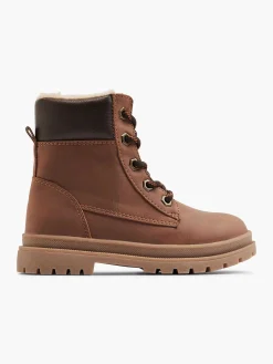 Vty Bruine Hoge Veterboot-Kinderen Jongensschoenen