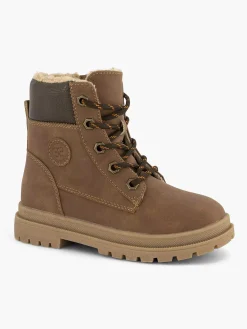 Vty Bruine Hoge Veterboot-Kinderen Jongensschoenen