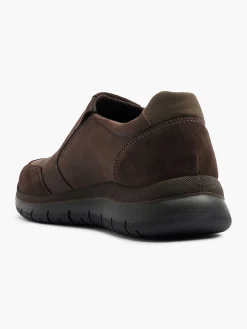 Gallus Bruine Leren Instapper-Heren Geklede Schoenen