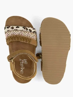Limelight girl Bruine Leren Sandalen Panterprint-Kinderen Jongensschoenen