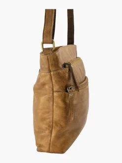 5th Avenue Bruine Leren Schoudertas-Dames Online Exclusive Accessoires