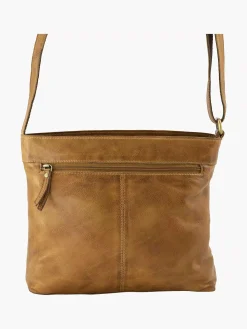 5th Avenue Bruine Leren Schoudertas-Dames Online Exclusive Accessoires