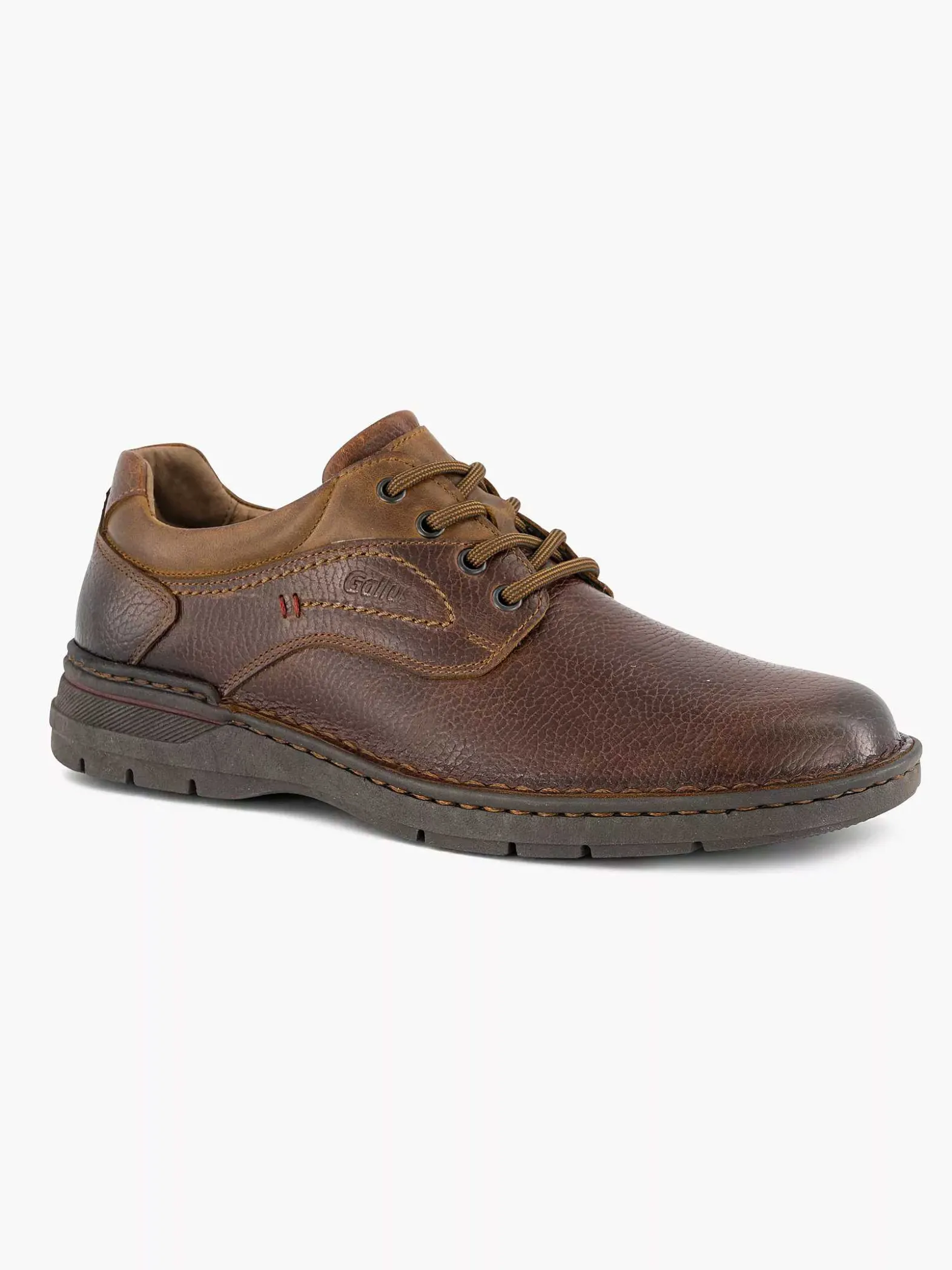 Gallus Bruine Leren Veterschoen-Heren Geklede Schoenen