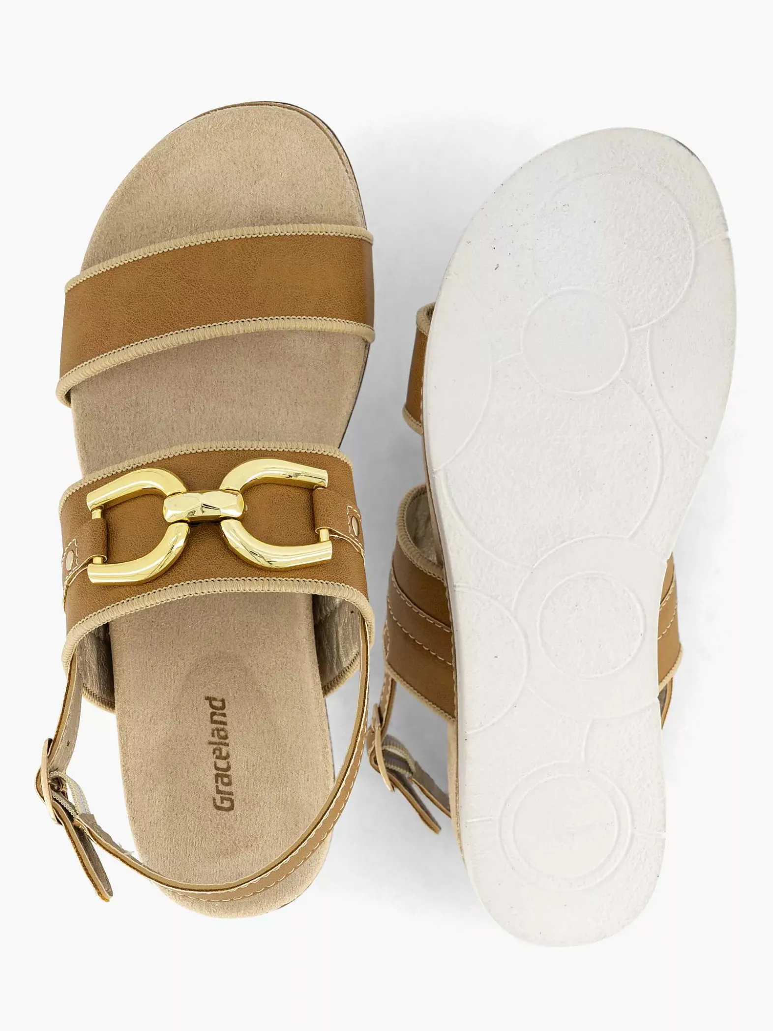Graceland Bruine Sandaale-Dames Sandalen