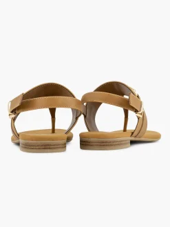 Graceland Bruine Sandaal Sierketting-Dames Sandalen