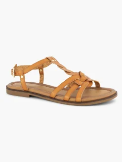 Graceland Bruine Sandalen Gevlochten-Dames Sandalen