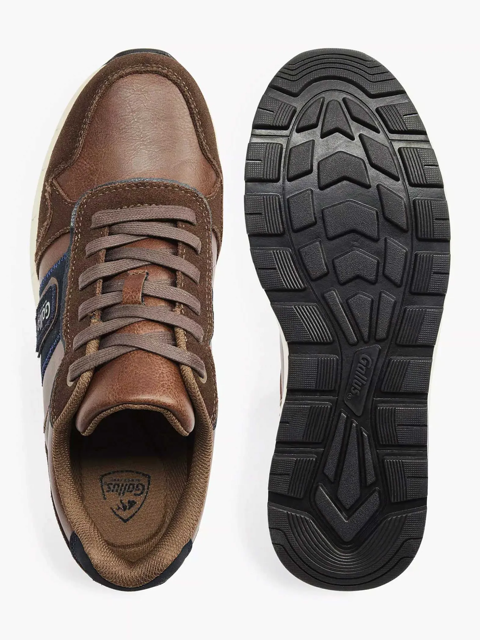 Gallus Bruine Suede Sneaker-Heren Sneakers