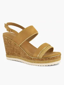 Graceland Camel Sandalette-Dames Sandalen