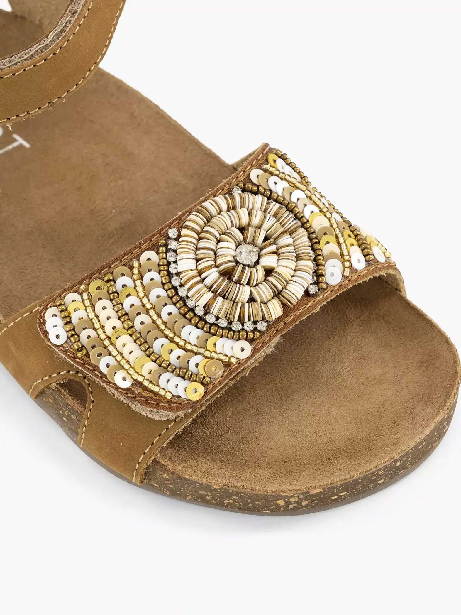 Limelight girl Cognac Leren Sandaal Kralen-Kinderen Jongensschoenen