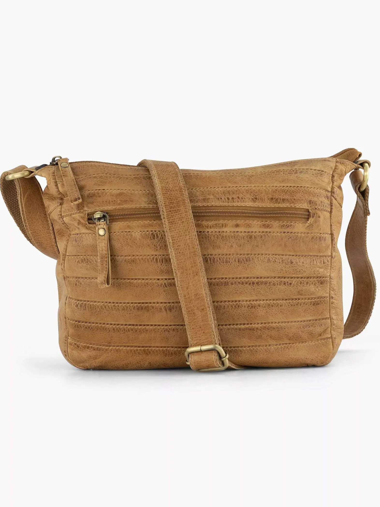 5th Avenue Cognac Leren Schoudertas-Dames Online Exclusive Accessoires