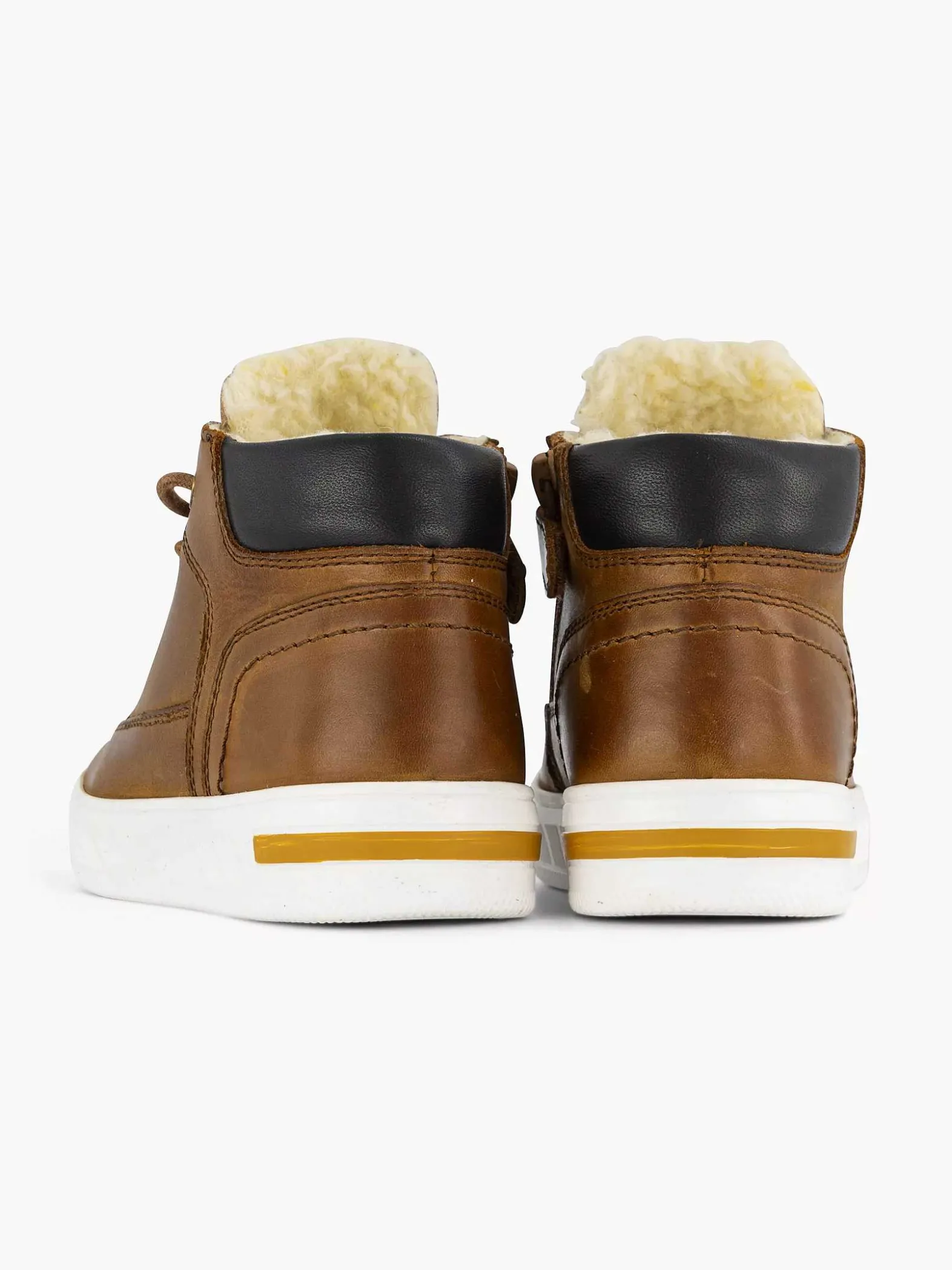Vty Cognac Leren Sneaker-Kinderen Babyschoenen