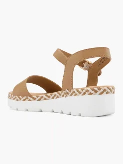 Esprit Cognac Platform Sandaal-Dames Sandalen