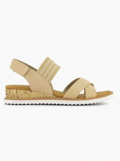 Skechers Creme Sandaal-Dames Sandalen