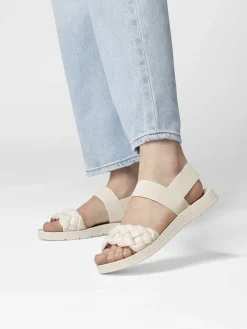 Graceland Creme Sandaal Gevlochten-Dames Sandalen