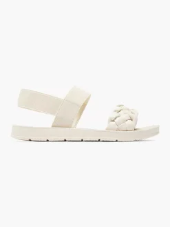 Graceland Creme Sandaal Gevlochten-Dames Sandalen