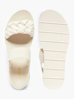 Graceland Creme Sandaal Gevlochten-Dames Sandalen