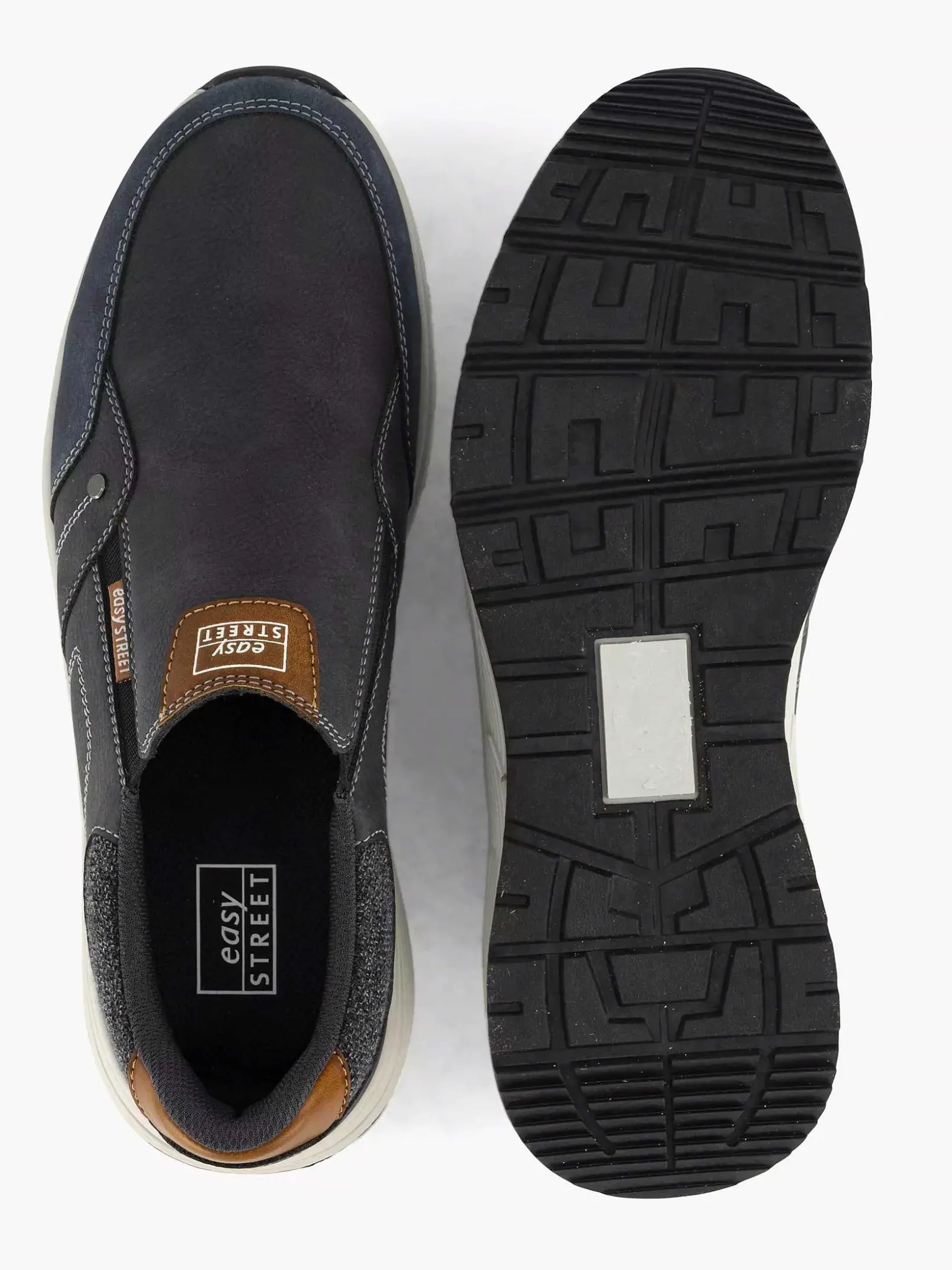 Easy Street Donkerblauwe Comfort Instapper-Heren Geklede Schoenen
