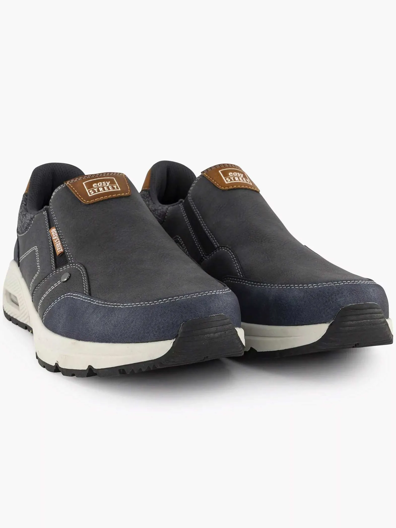 Easy Street Donkerblauwe Comfort Instapper-Heren Geklede Schoenen