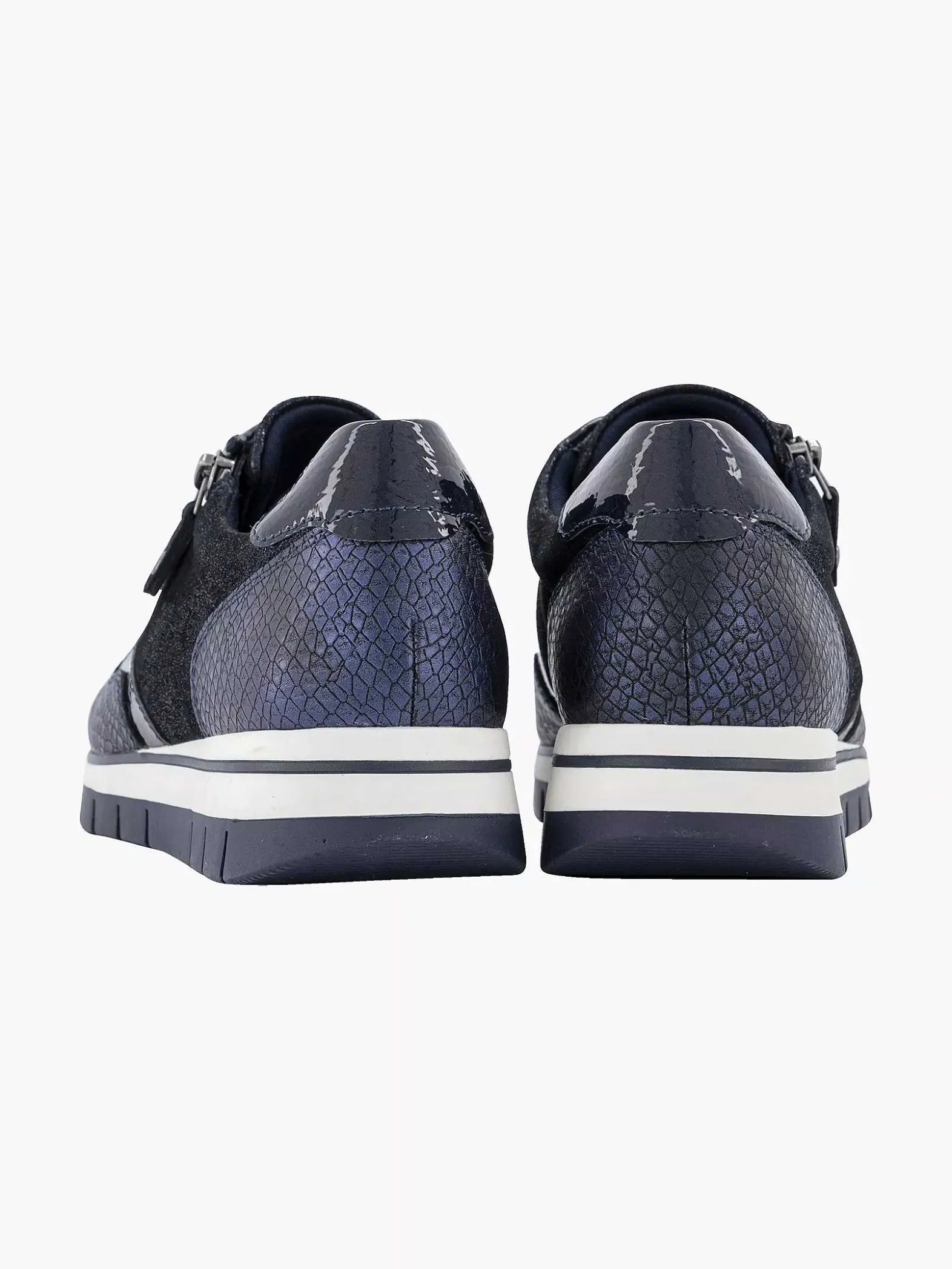 Medicus Donkerblauwe Comfort Sneaker Croco-Dames Comfort Schoenen