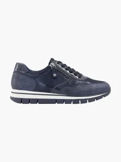 Medicus Donkerblauwe Comfort Sneaker Croco-Dames Comfort Schoenen