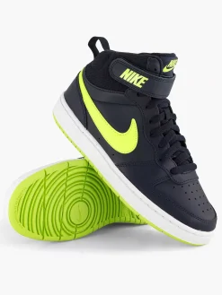 Nike Donkerblauwe Court Borough Mid 2-Kinderen Jongensschoenen