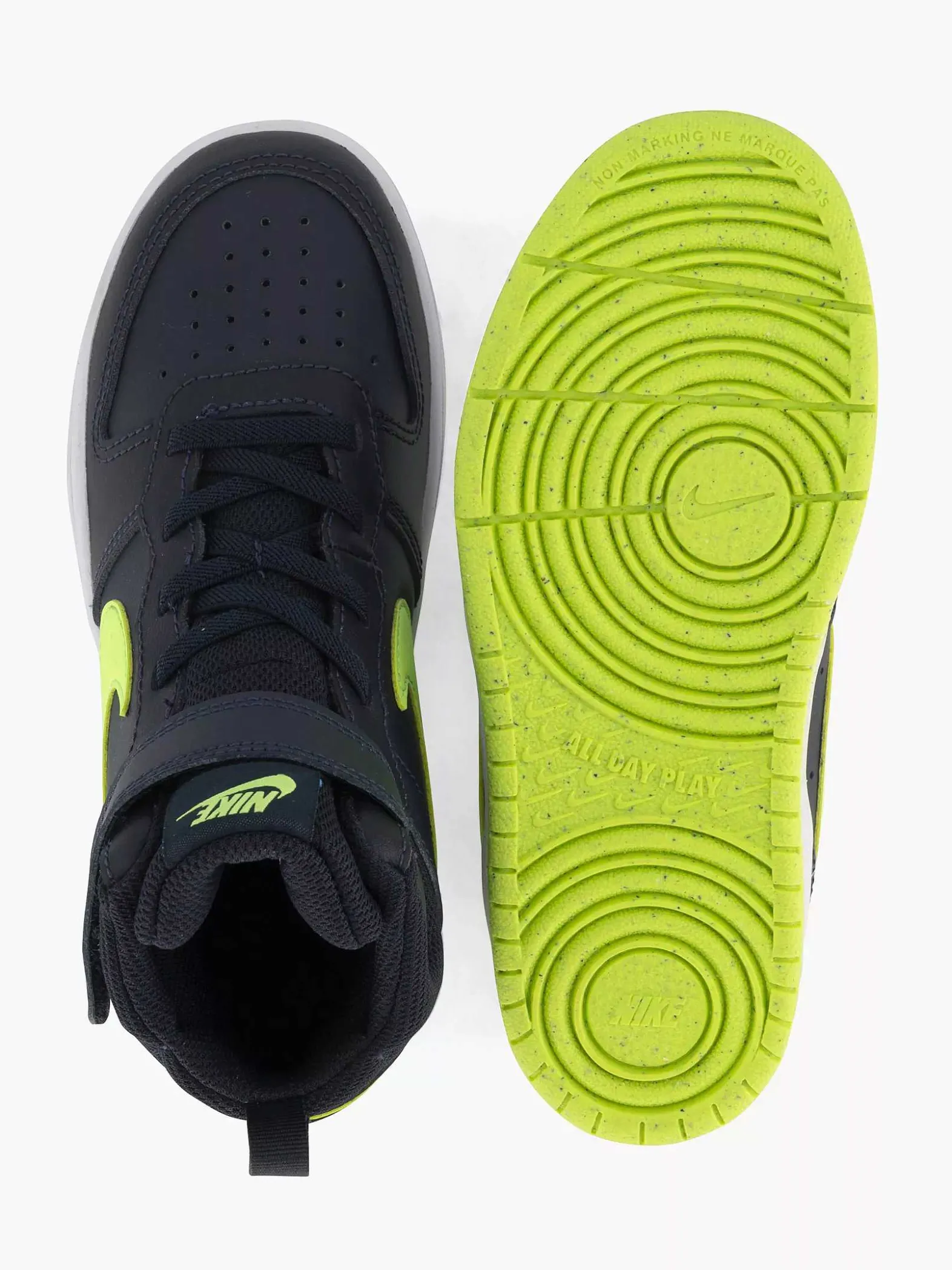 Nike Donkerblauwe Court Borough Mid 2-Kinderen Jongensschoenen