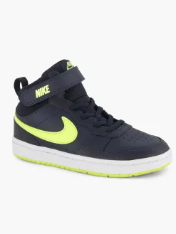 Nike Donkerblauwe Court Borough Mid 2-Kinderen Jongensschoenen