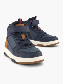 Vty Donkerblauwe Hoge Sneaker-Kinderen Jongensschoenen