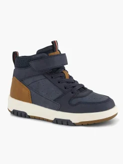 Vty Donkerblauwe Hoge Sneaker-Kinderen Jongensschoenen