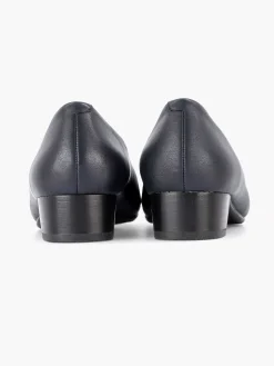 Medicus Donkerblauwe Leren Comfort Pump-Dames Comfort Schoenen