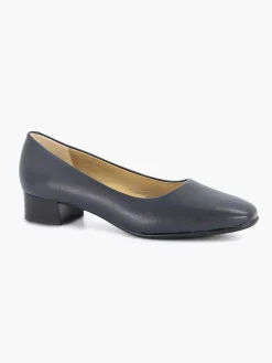 Medicus Donkerblauwe Leren Comfort Pump-Dames Comfort Schoenen