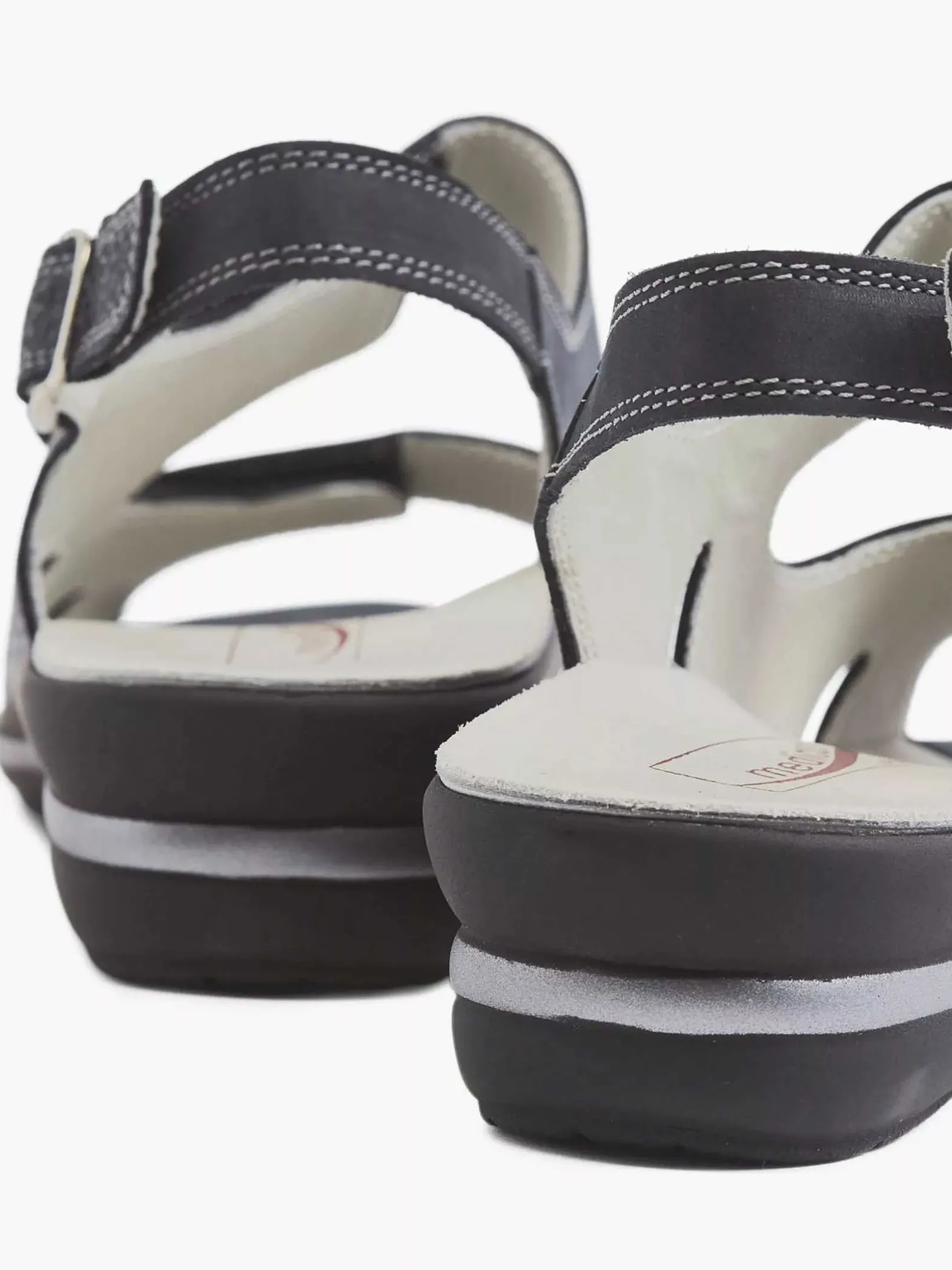 Medicus Donkerblauwe Leren Sandaal-Dames Comfort Schoenen