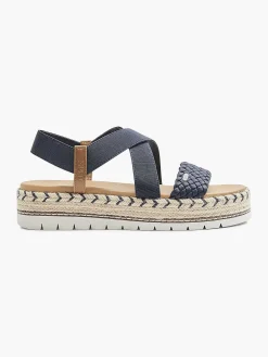 Esprit Donkerblauwe Platform Sandaal-Dames Sandalen