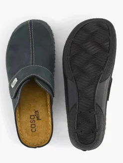Casa mia Donkerblauwe Slipper-Dames Slippers