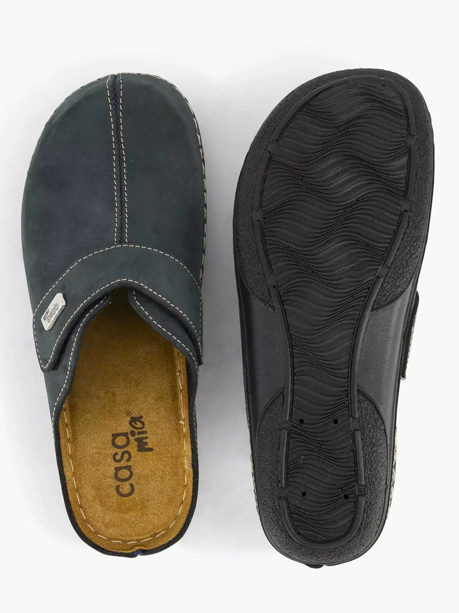 Casa mia Donkerblauwe Slipper-Dames Slippers