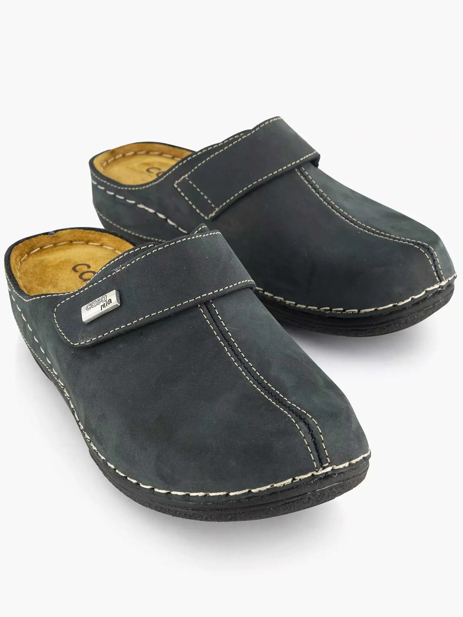 Casa mia Donkerblauwe Slipper-Dames Slippers