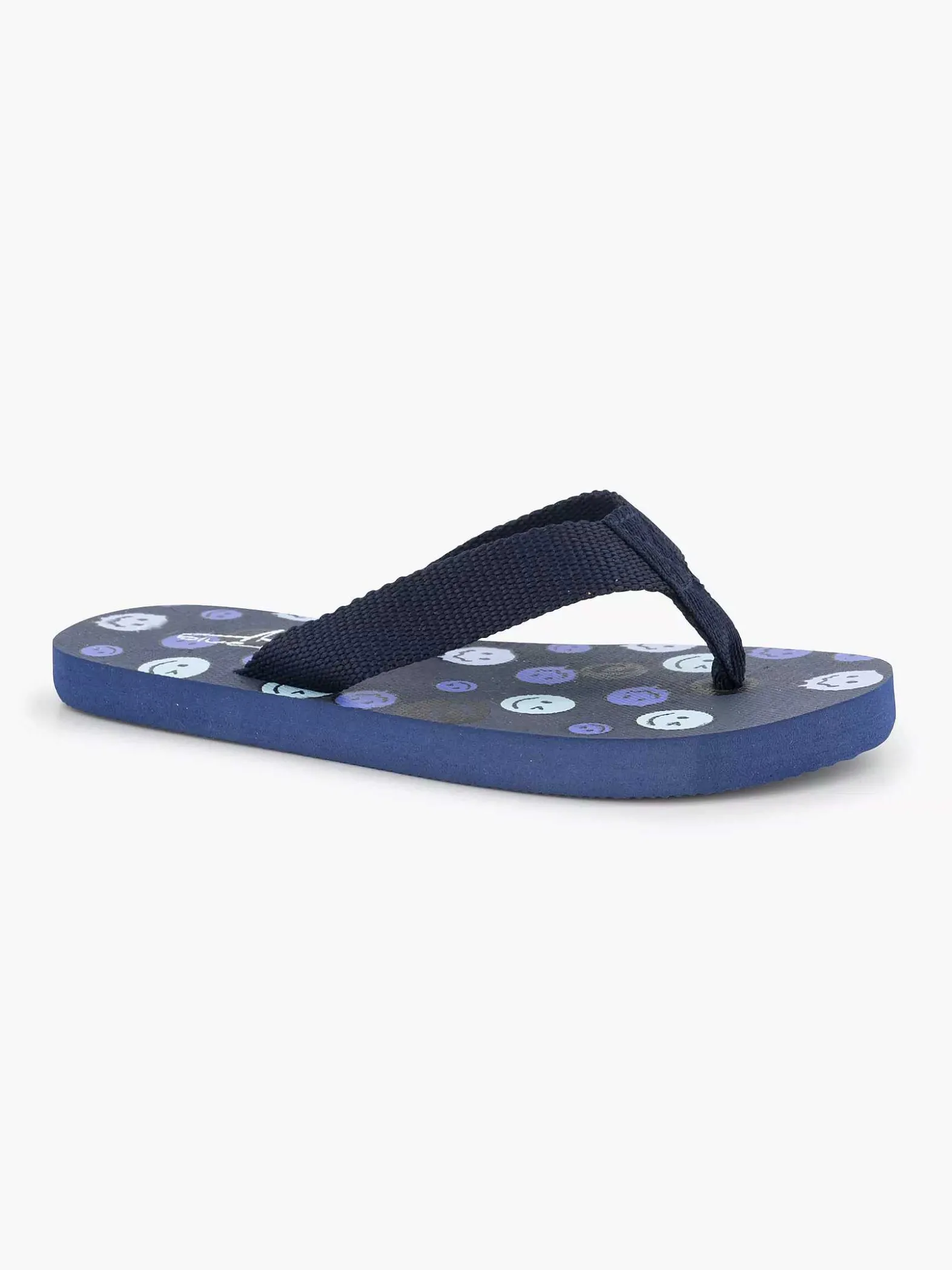 Blue Fin Donkerblauwe Teenslipper Smiley-Kinderen Jongensschoenen