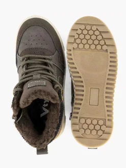 Vty Donkerbruine Hoge Sneaker-Kinderen Jongensschoenen