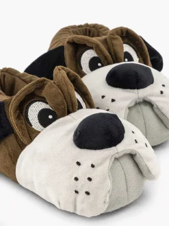 Vty Donkerbruine Pantoffel Hond-Kinderen Jongensschoenen