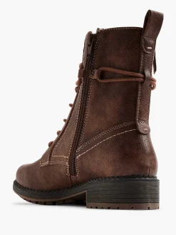 Easy Street Donkerbruine Veterboot-Dames Enkellaarzen & Boots