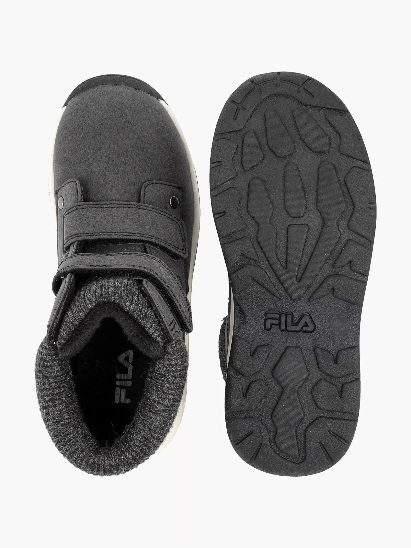 FILA Donkergrijze Boot Klittenband-Kinderen Jongensschoenen