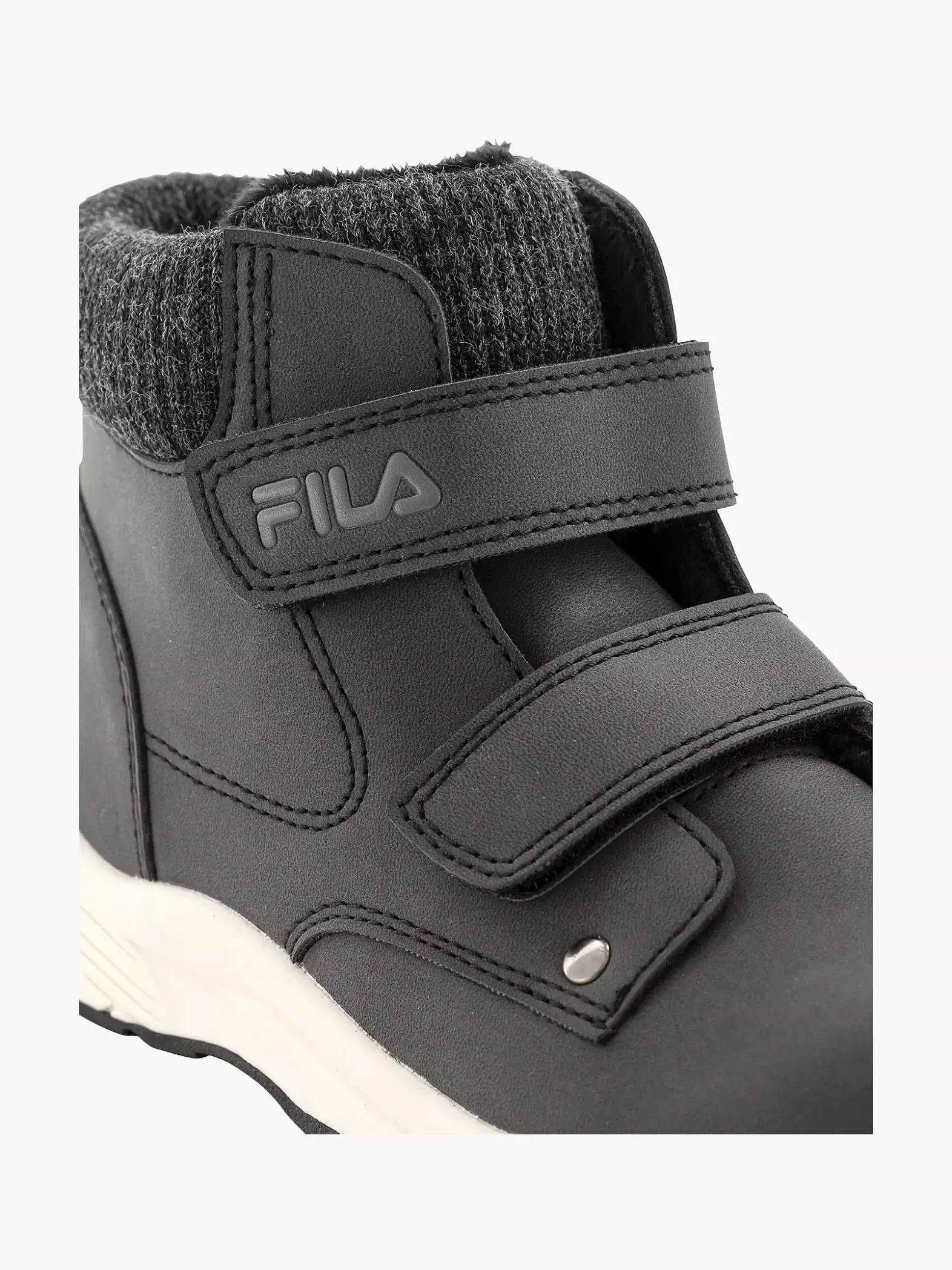 FILA Donkergrijze Boot Klittenband-Kinderen Jongensschoenen