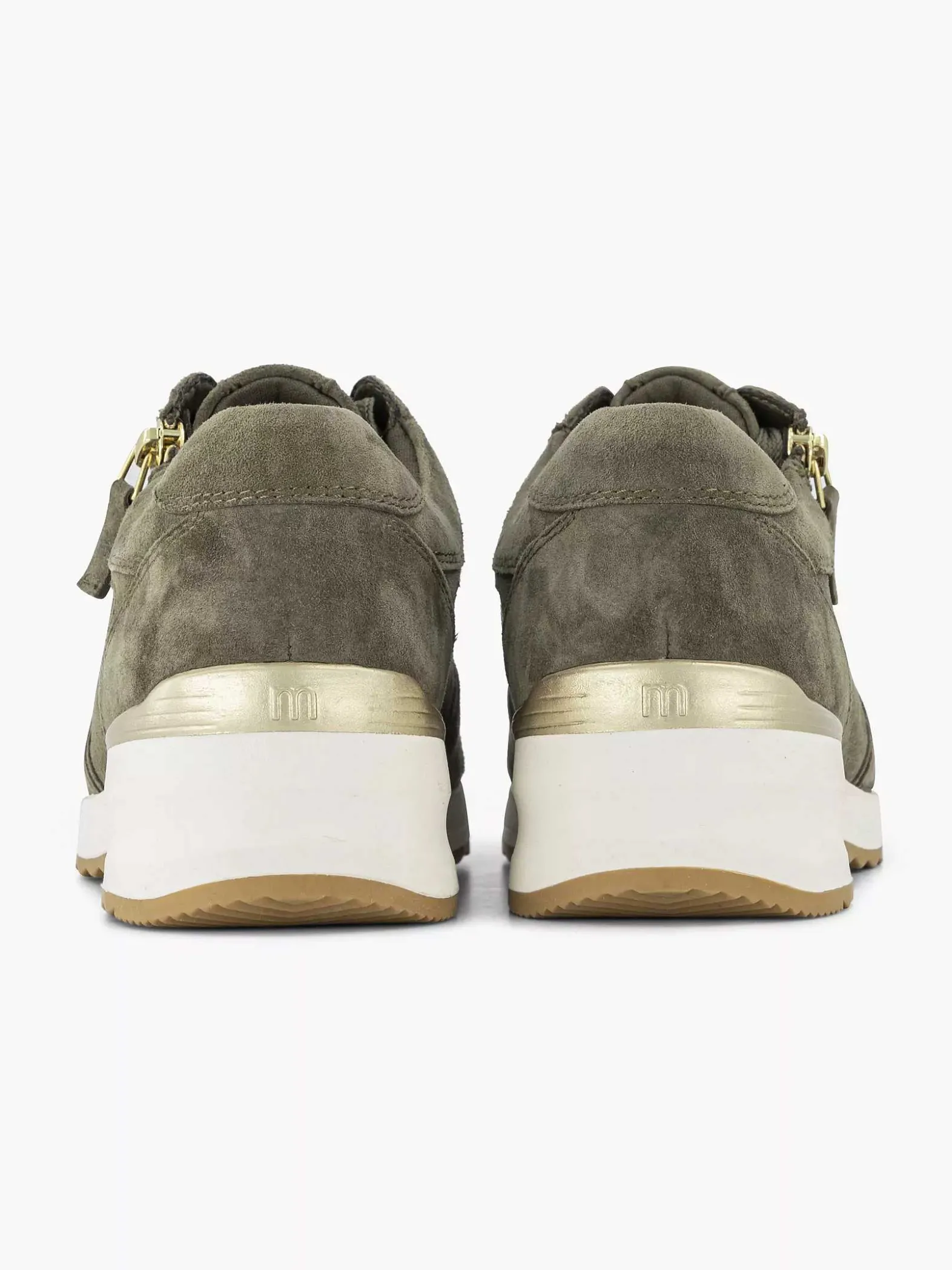Medicus Donkergroene Leren Comfort Sneaker-Dames Comfort Schoenen