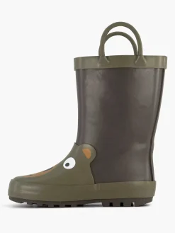 Landrover Donkergroene Regenlaars Beer-Kinderen Jongensschoenen
