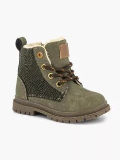 Vty Donkergroene Veterboot-Kinderen Babyschoenen