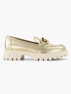 Oxmox Gouden Chunky Loafer-Dames Instappers