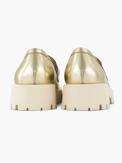 Oxmox Gouden Chunky Loafer-Dames Instappers