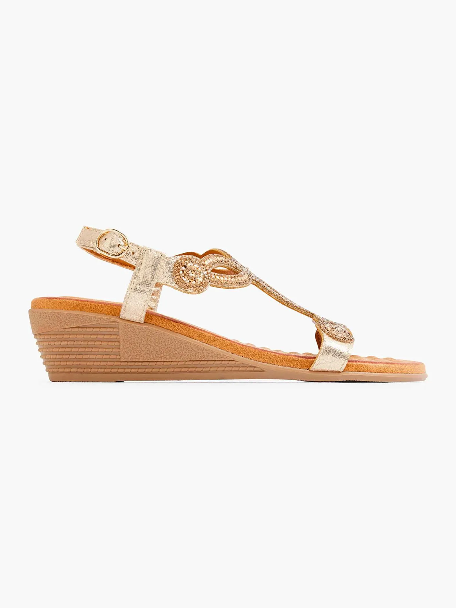 Easy Street Gouden Comfort Sandalette-Dames Comfort Schoenen